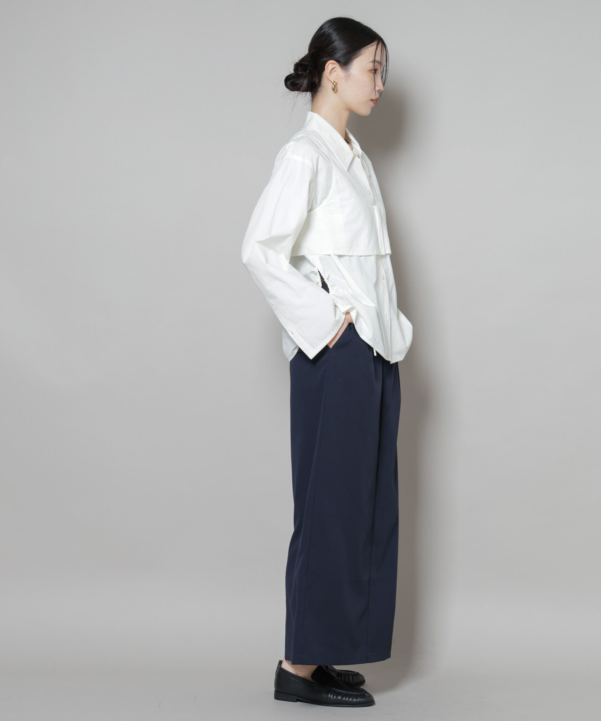 nano･universe「スーツライクIラインロングスカート」|スカート|