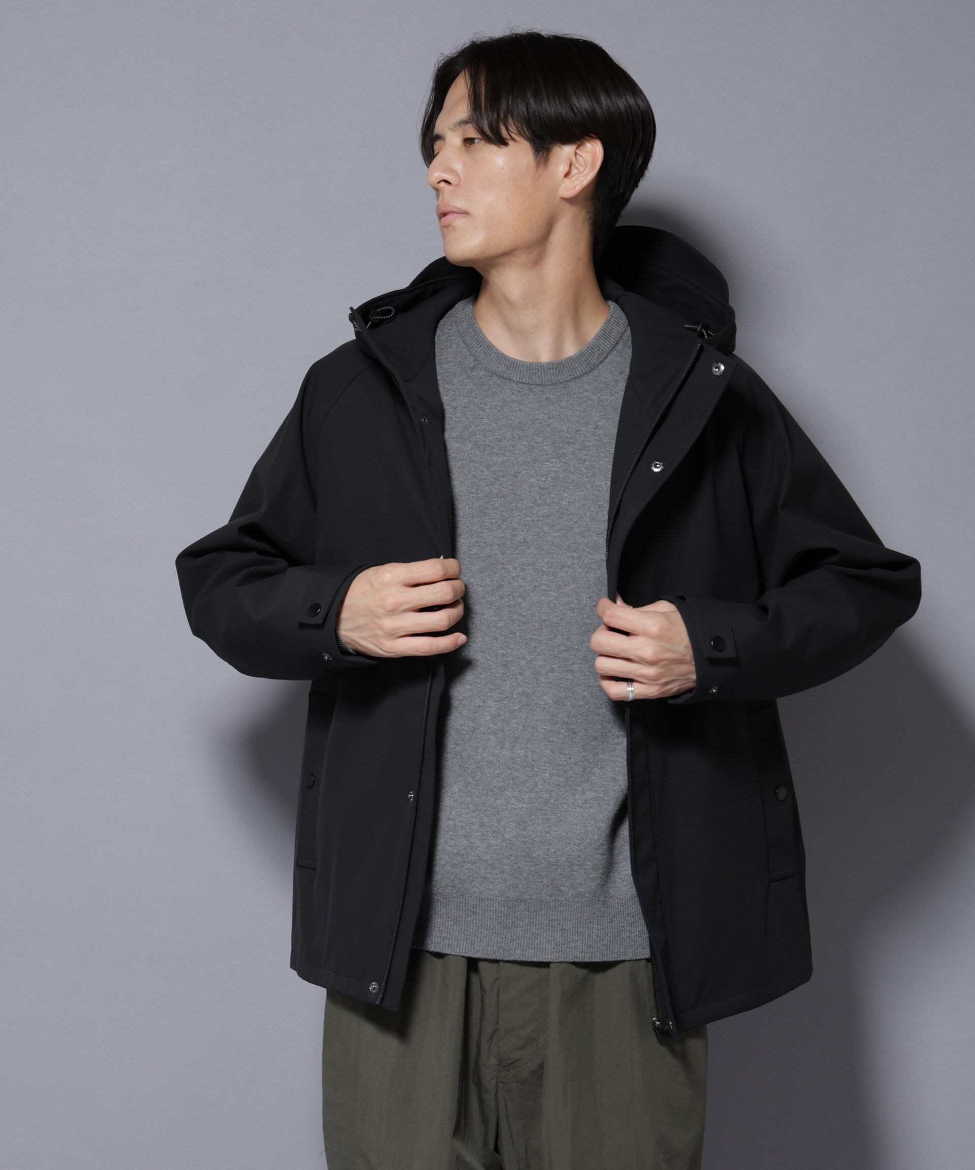 nano･universe「ボンディングウォームパーカー」|ブルゾン・スタジャン|