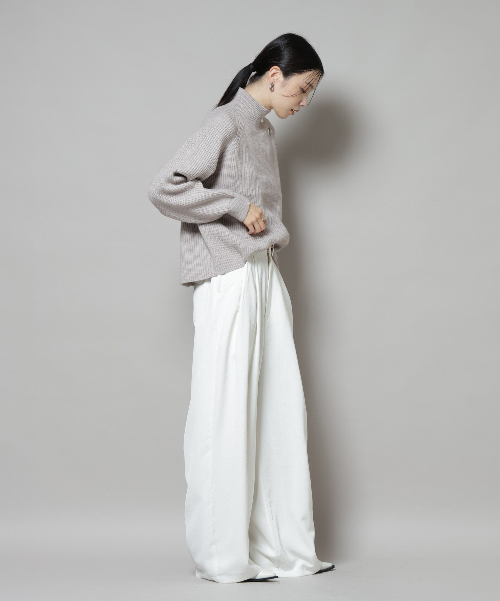 nano･universe「釦ディティールニットプルオーバー」|ニット・セーター|