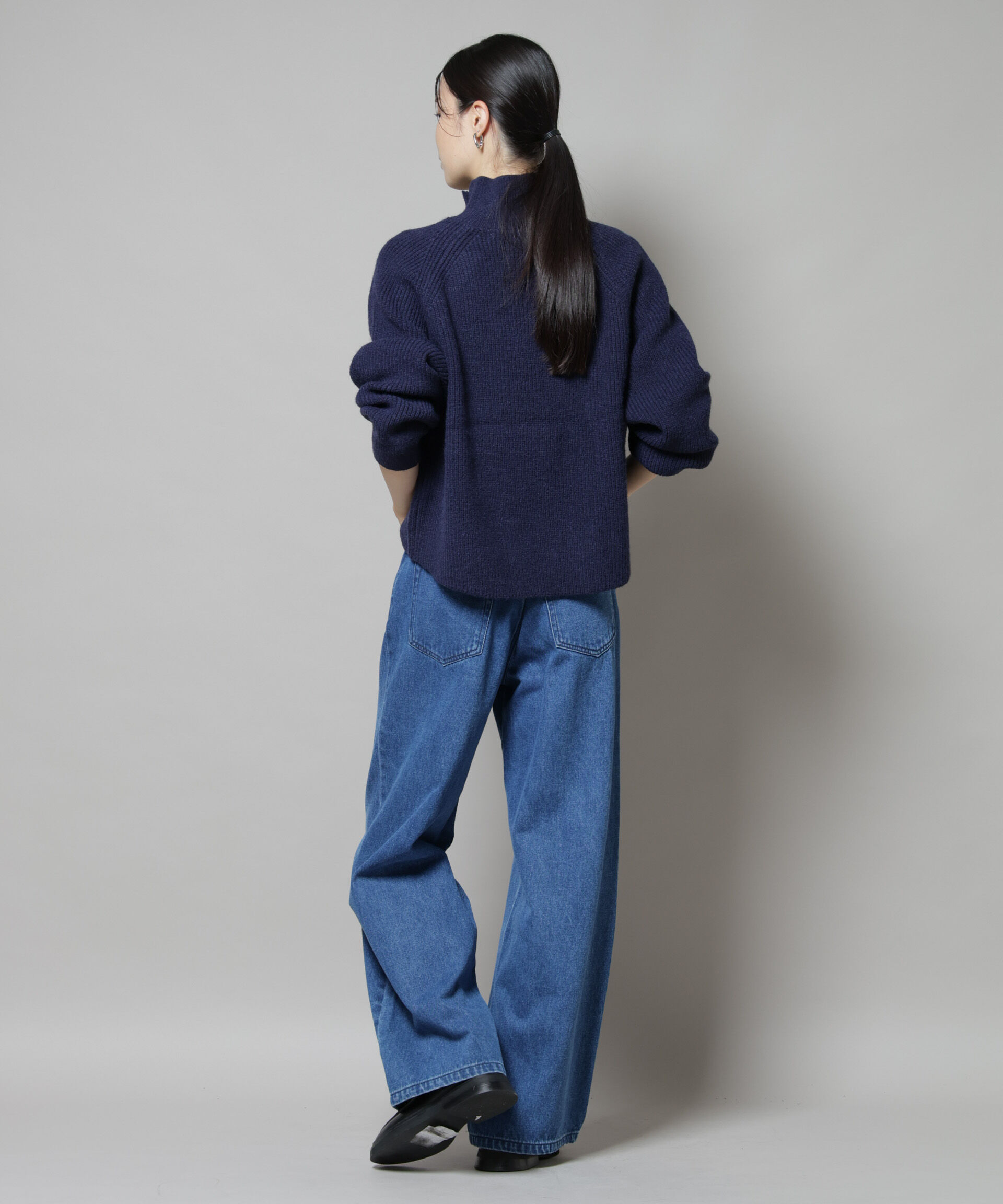 nano･universe「釦ディティールニットプルオーバー」|ニット・セーター|