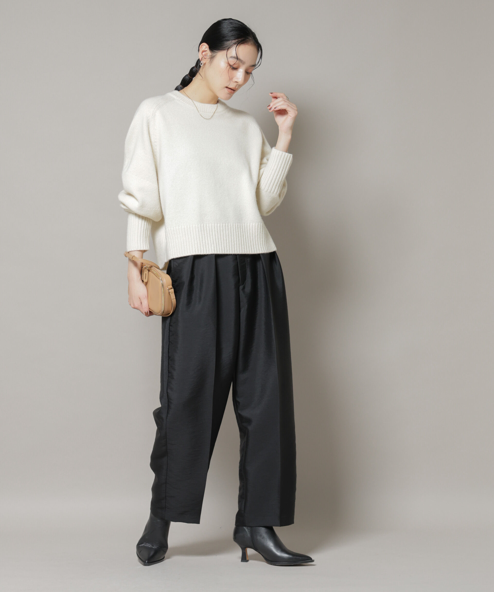 nano･universe「AQUAウールカシミヤクルーネックニットプルオーバー」|ニット・セーター|