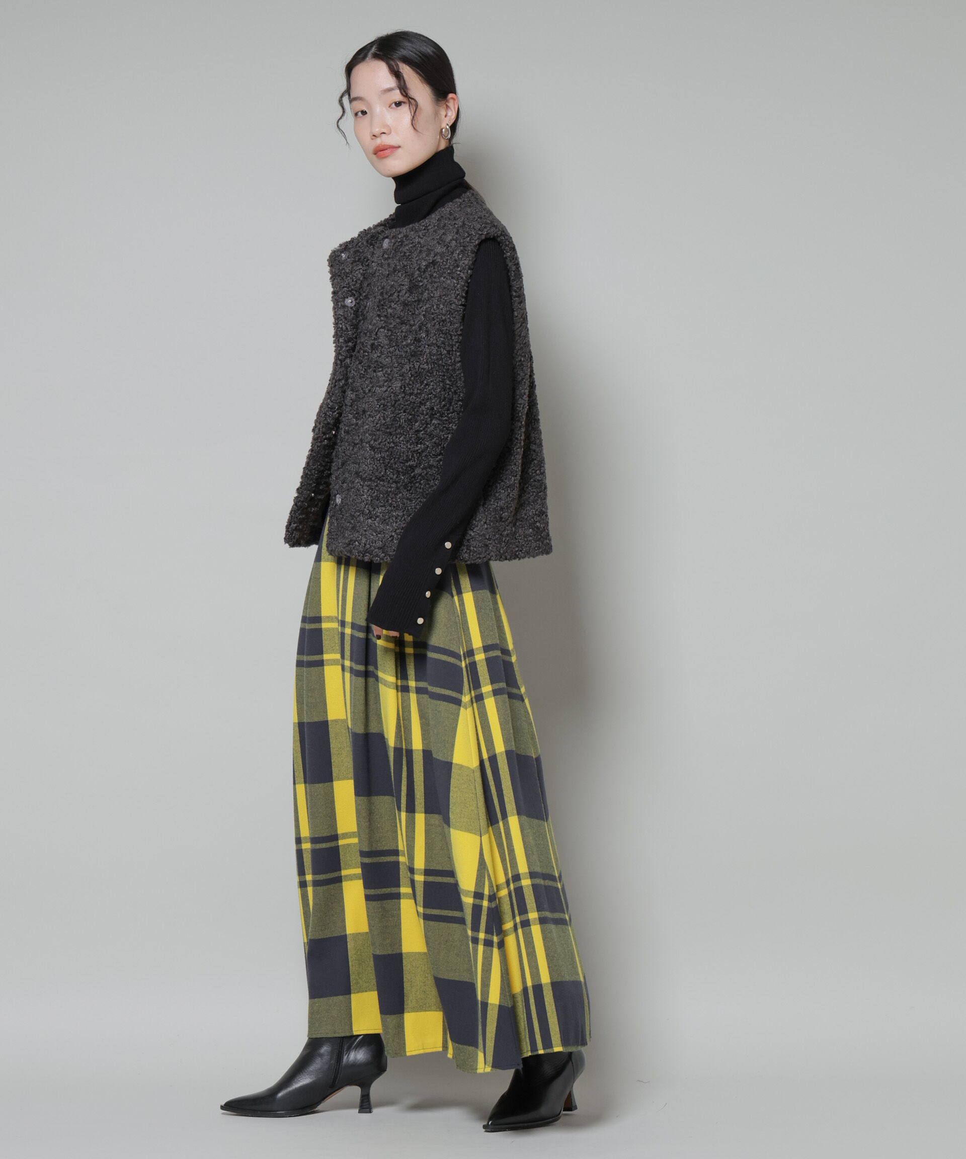 nano･universe「洗濯機洗可メタルボタンリブニット」|ニット・セーター|