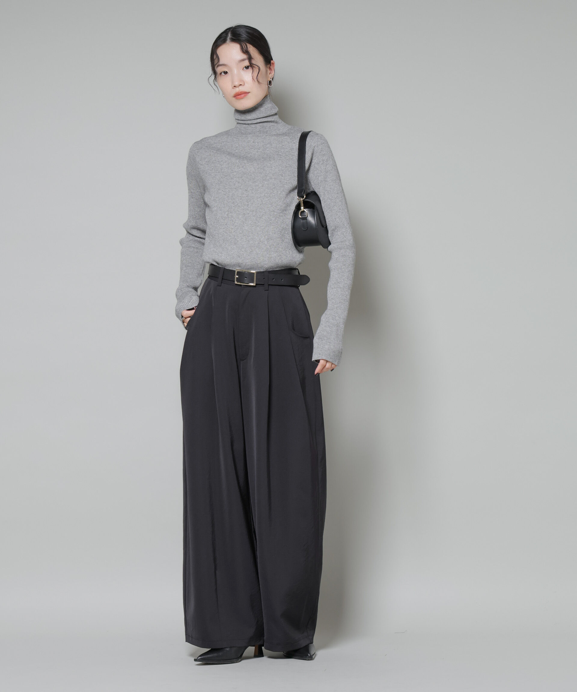 nano･universe「洗濯機洗可メタルボタンリブニット」|ニット・セーター|