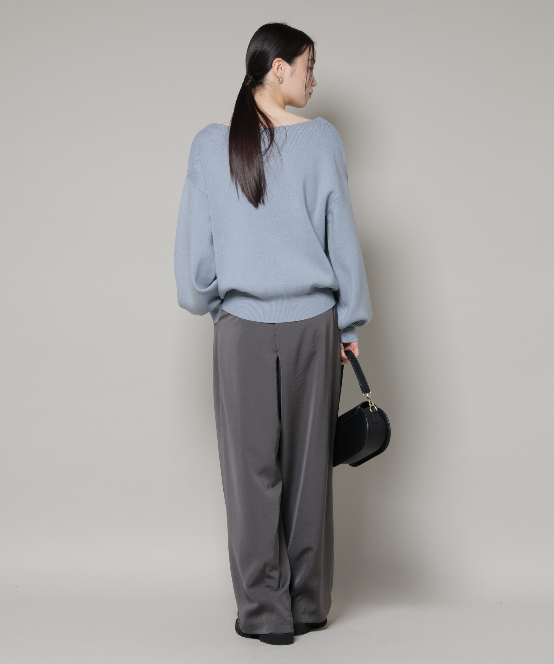 nano･universe「前後2wayセンターパール釦プルオーバーニット」|ニット・セーター|