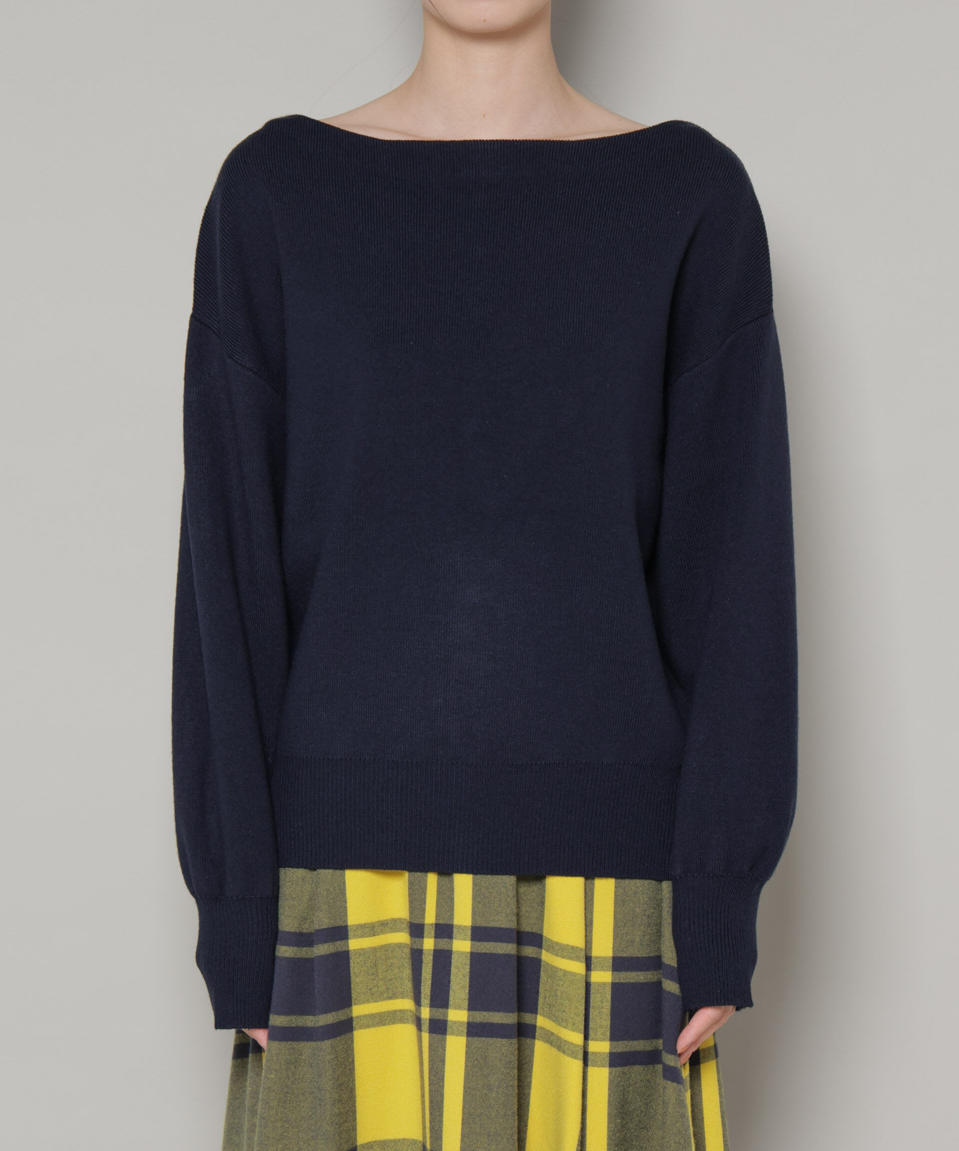 nano･universe「前後2wayセンターパール釦プルオーバーニット」|ニット・セーター|