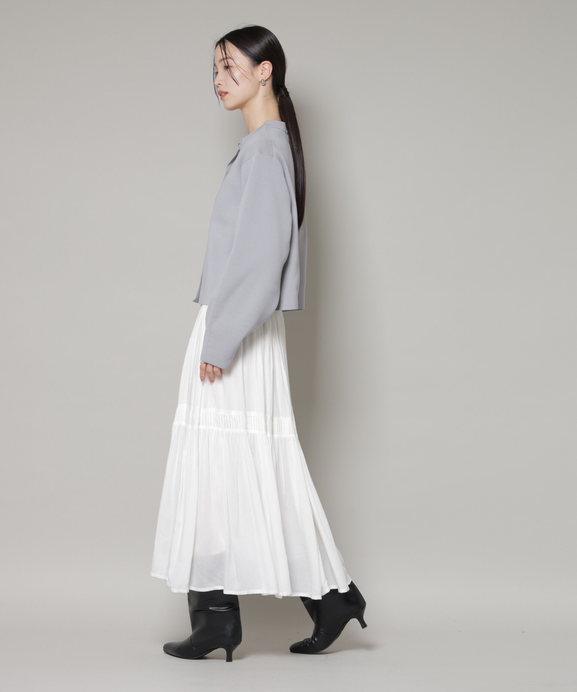 nano･universe「ビッグボタンクルーネックニットカーディガン」|ニット・セーター|