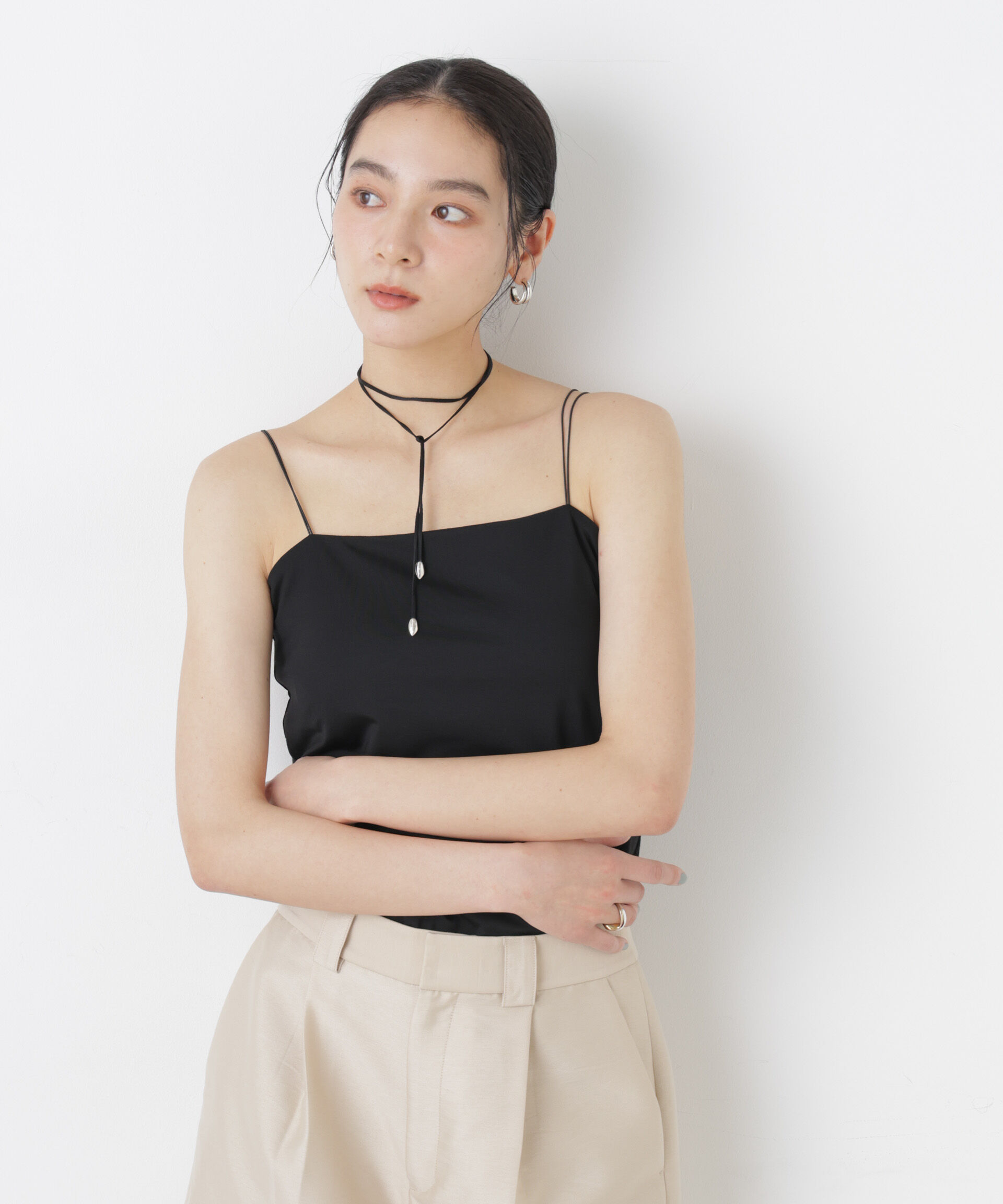 nano･universe「ストレッチポンチカップ付きベアトップキャミソール」|Tシャツ・カットソー|