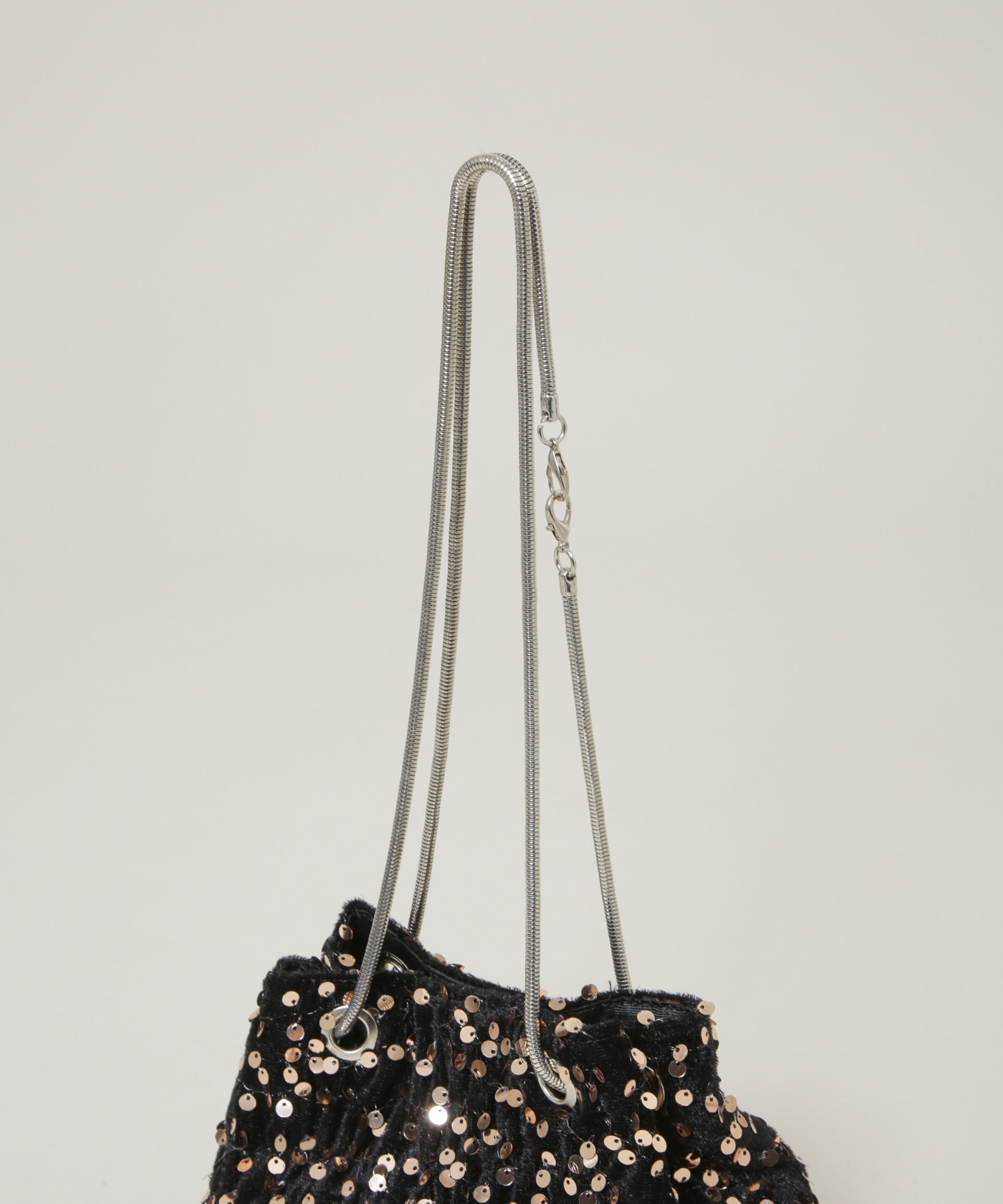 nano･universe「スパンコール巾着バッグ」|ショルダー・メッセンジャー|