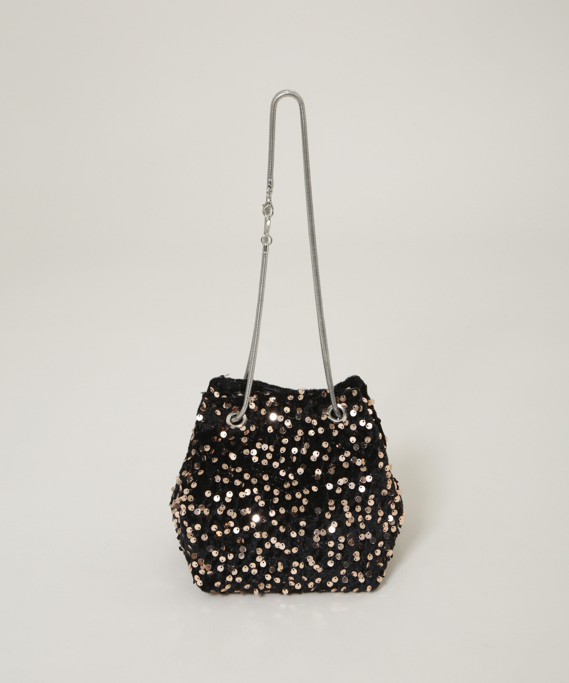 nano･universe「スパンコール巾着バッグ」|ショルダー・メッセンジャー|