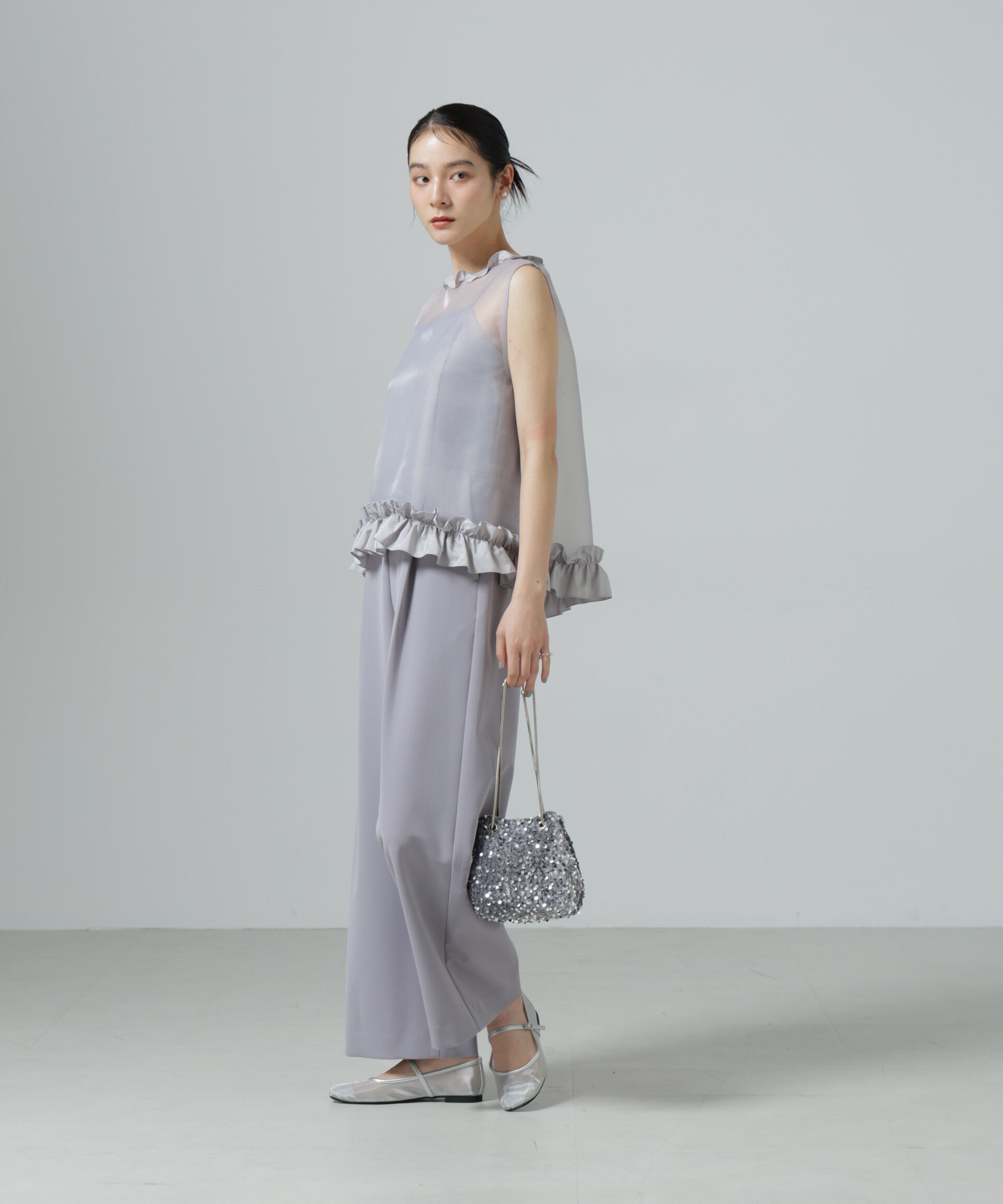 nano･universe「スパンコール巾着バッグ」|ショルダー・メッセンジャー|