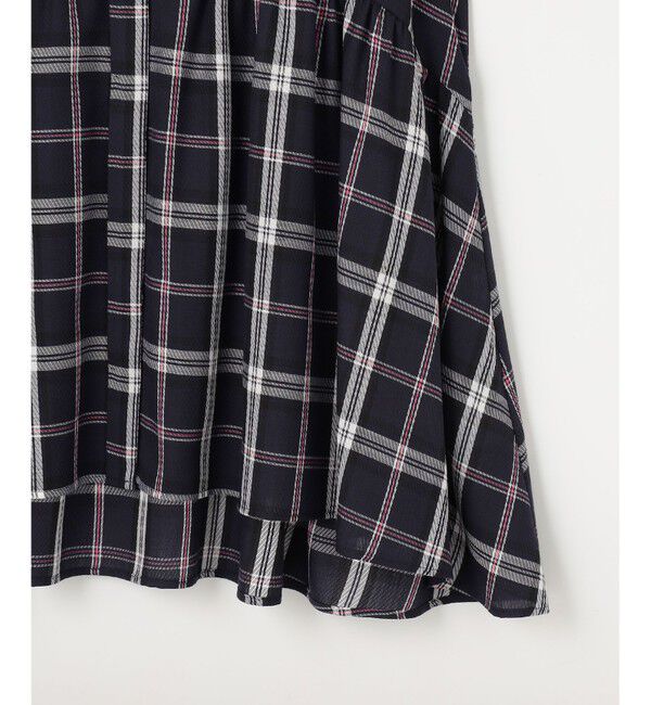 組曲「【WEB限定】シアーツイルチェック チュニックブラウス」|シャツ・ブラウス|