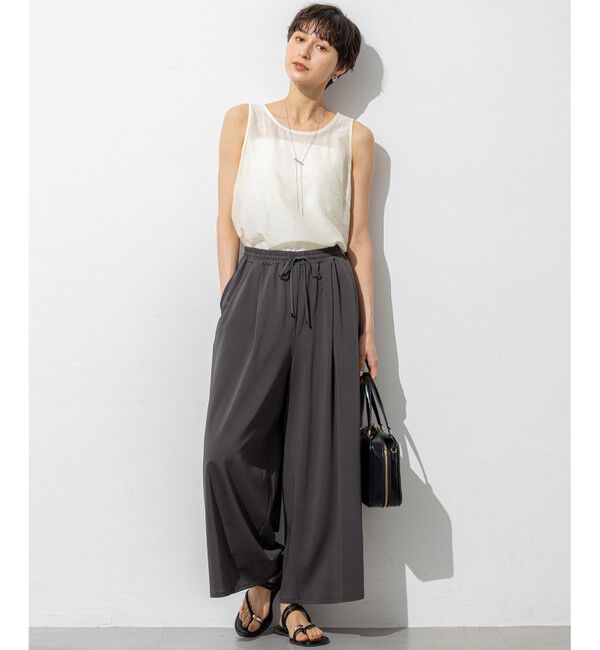 23区「【SLOW/一部店舗限定】ブライトヴィンテージクロス ノースリーブ ブラウス」|シャツ・ブラウス|