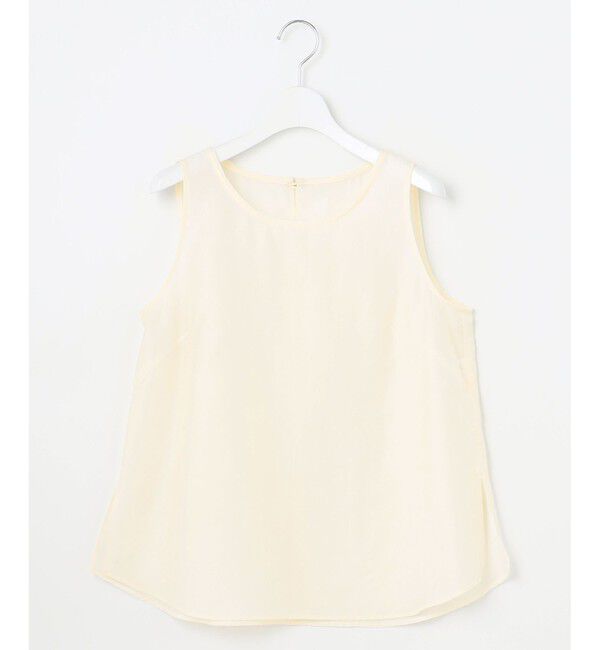 23区「【SLOW/一部店舗限定】ブライトヴィンテージクロス ノースリーブ ブラウス」|シャツ・ブラウス|