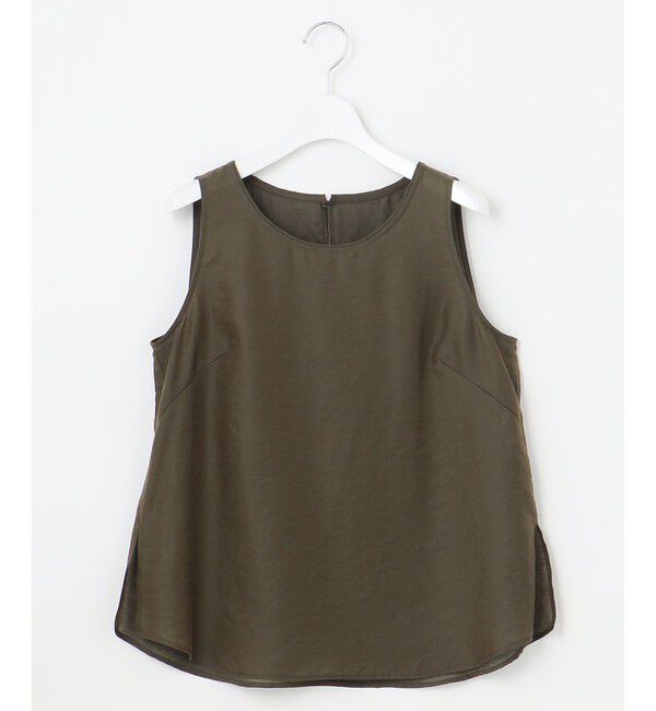 23区「【SLOW/一部店舗限定】ブライトヴィンテージクロス ノースリーブ ブラウス」|シャツ・ブラウス|