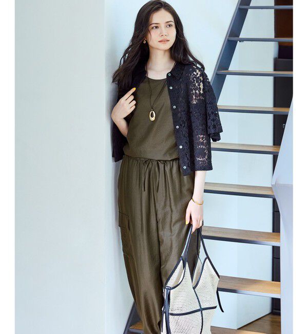 23区「【SLOW/一部店舗限定】ブライトヴィンテージクロス ノースリーブ ブラウス」|シャツ・ブラウス|