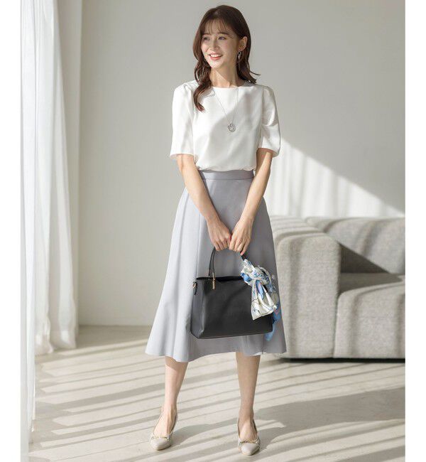 ANY SIS「【洗える】サテン プルオーバー」|Tシャツ・カットソー|