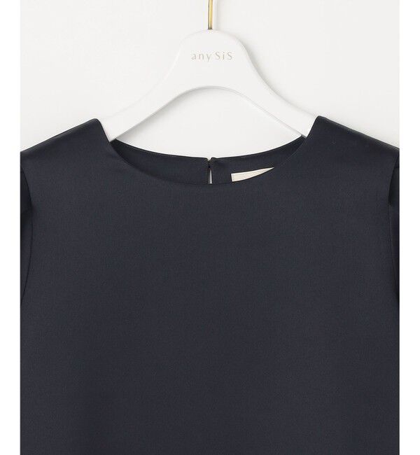 ANY SIS「【洗える】サテン プルオーバー」|Tシャツ・カットソー|