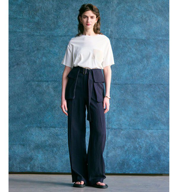 BEIGE,「【洗える】BERNARD / リネンストレートフルレングスパンツ」|その他|