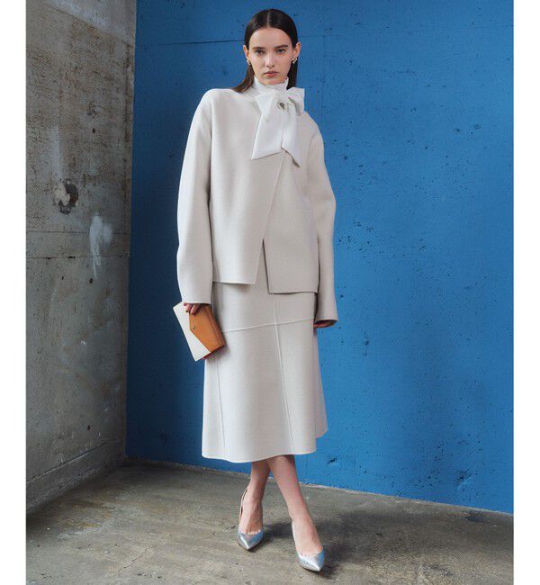 BEIGE,「【Precious掲載】LEMOORE / ウールリバーAラインスカート」|スカート|