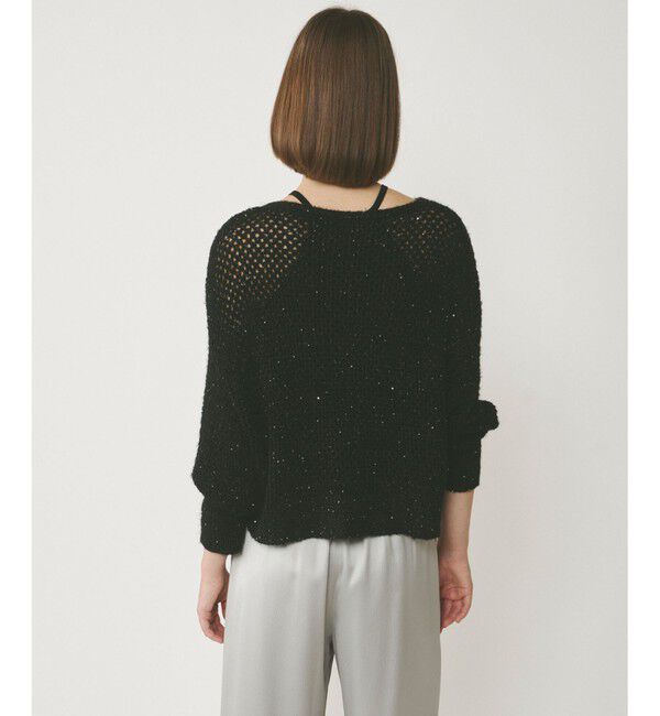  「スパンメッシュニットトップ」|ニット・セーター|