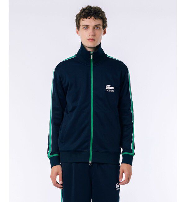 LACOSTE「ショルダーラインスウェットトラックジャケット」|スウェット・ジャージ|ダークネイビー