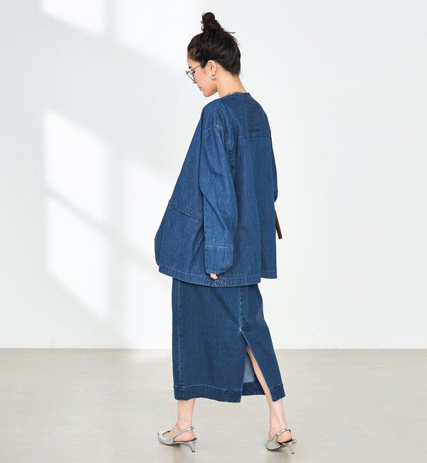 Rie Miller「【RM denim】スリットタイトデニムスカート」|タイト|