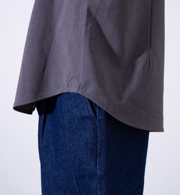 GLOSTER「【GLOSTER/グロスター】COOLMAX ポリトロ パラシュートボタン 七分袖レギュラーシャツ」|シャツ・ブラウス|