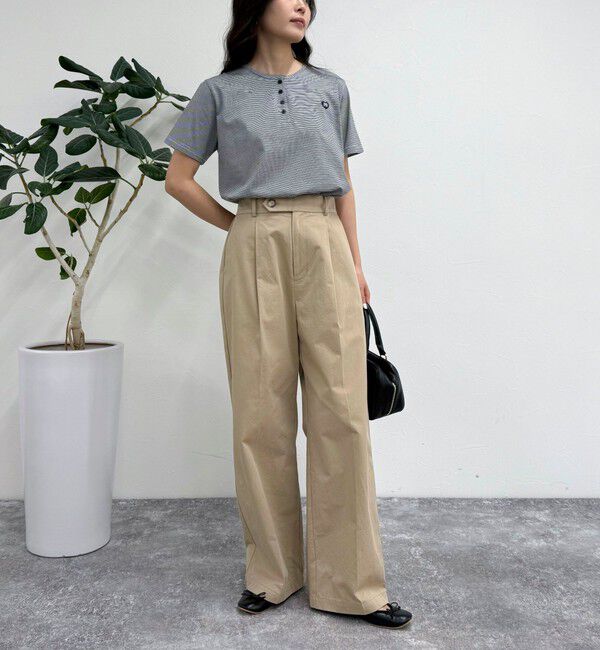 fredy emue「ハートFR刺繍ヘンリーTシャツ」|Tシャツ・カットソー|