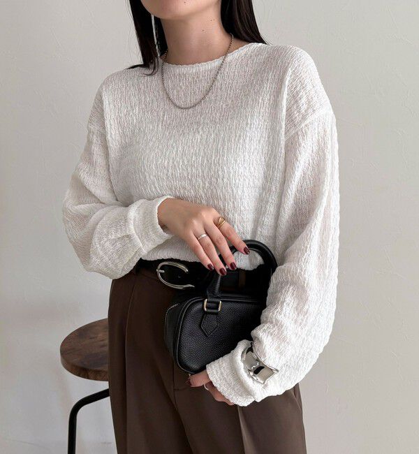 fredy emue「ラウンドヘムカットブラウス」|Tシャツ・カットソー|