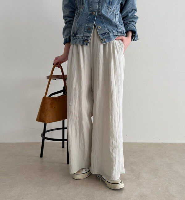 fredy emue「こなれワッシャータックイージーパンツ」|チノ|