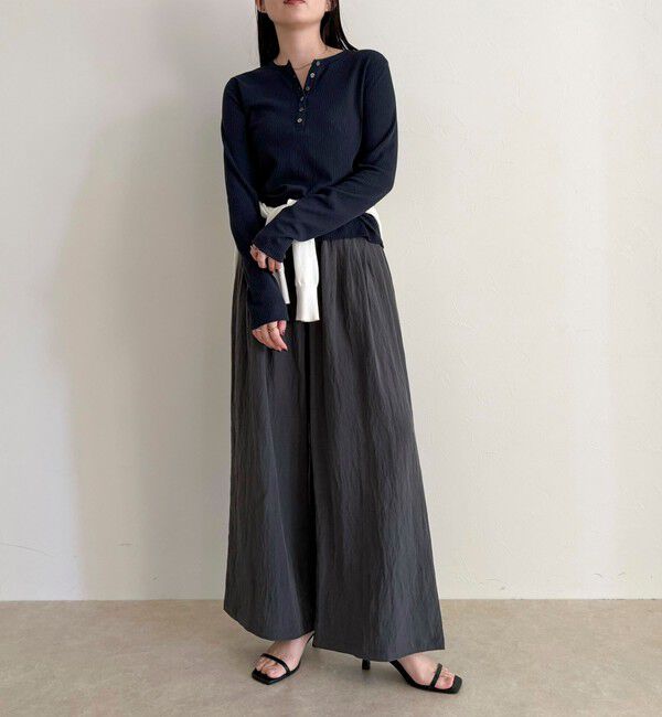 fredy emue「こなれワッシャータックイージーパンツ」|チノ|