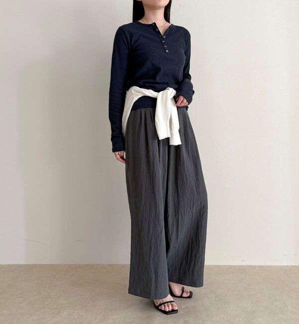 fredy emue「こなれワッシャータックイージーパンツ」|チノ|