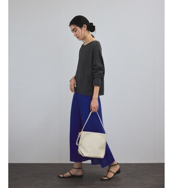 SALON adam et rope'「スプリットレザーミドルトートバッグ/バケットバッグ［WEB限定カラー/チャーム付き］」|ショルダー・メッセンジャー|