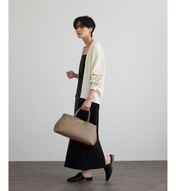 SALON adam et rope'「【WEB限定】【WS（ドゥーブル）】ソフトレザーメタルロックボストン」|ハンドバッグ|