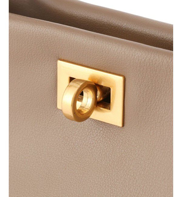 SALON adam et rope'「【WEB限定】【WS（ドゥーブル）】ソフトレザーメタルロックボストン」|ハンドバッグ|