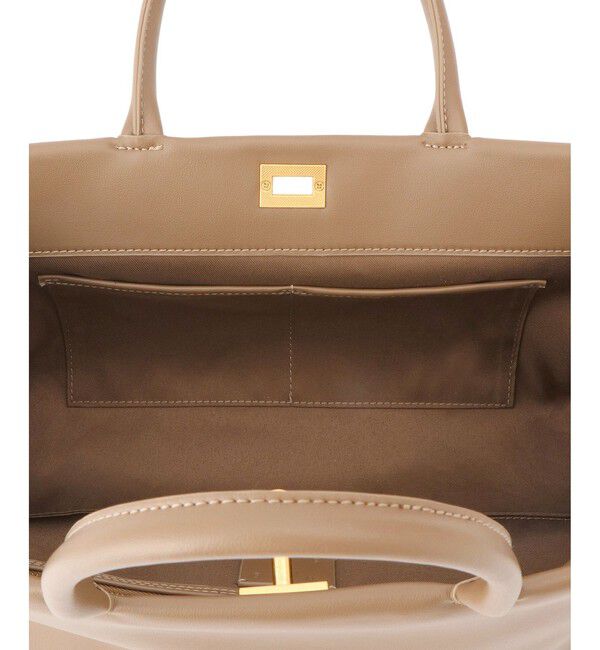 SALON adam et rope'「【WEB限定】【WS（ドゥーブル）】ソフトレザーメタルロックボストン」|ハンドバッグ|