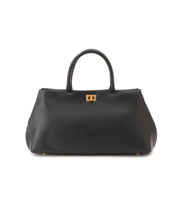 SALON adam et rope'「【WEB限定】【WS（ドゥーブル）】ソフトレザーメタルロックボストン」|ハンドバッグ|