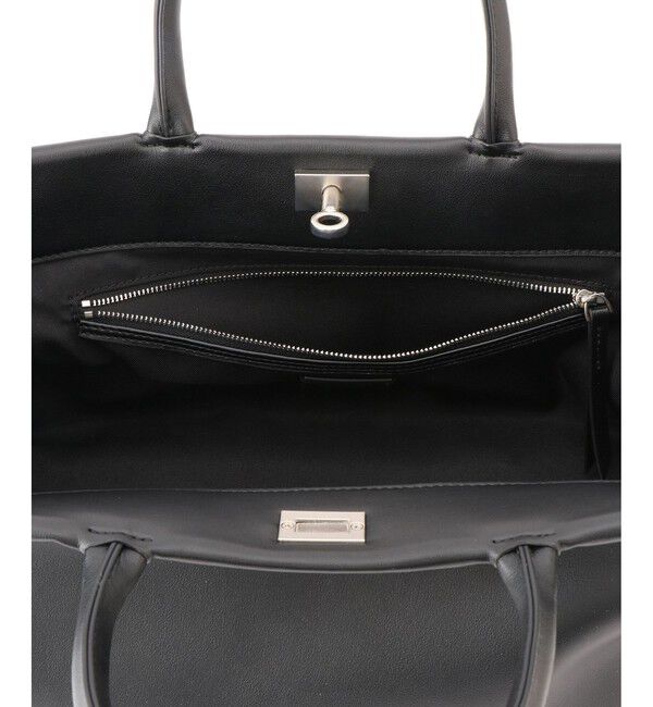 SALON adam et rope'「【WEB限定】【WS（ドゥーブル）】ソフトレザーメタルロックボストン」|ハンドバッグ|