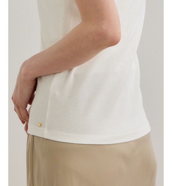 ROPE「【WEB・一部店舗限定】【接触冷感/UVカット】チュールコンビテレコタンクトップ」|タンクトップ|