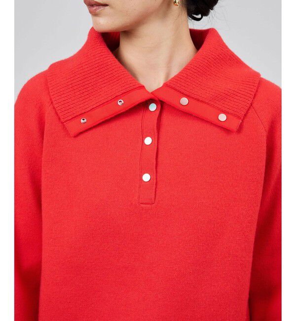 ROPE「接結ウールドットボタンハイネックニット/イージーケア」|ニット・セーター|