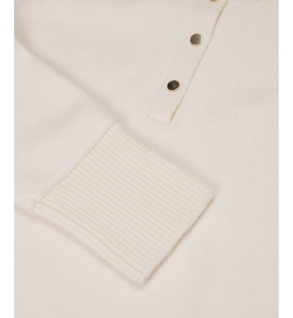 ROPE「接結ウールドットボタンハイネックニット/イージーケア」|ニット・セーター|