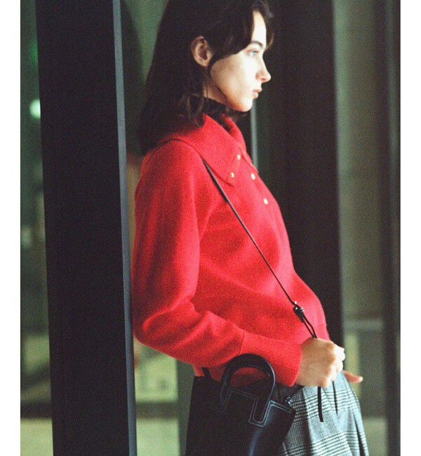 ROPE「接結ウールドットボタンハイネックニット/イージーケア」|ニット・セーター|