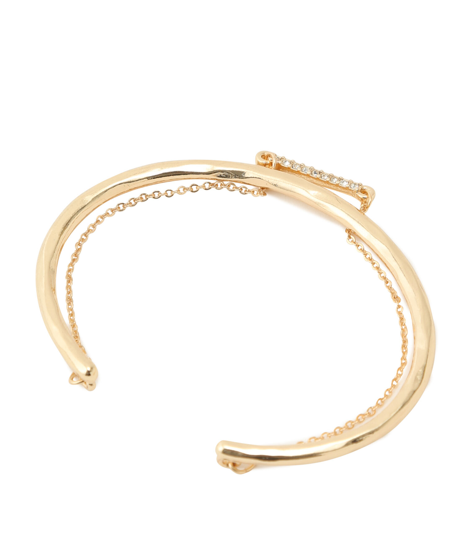 VIS「ダブルラインビジューバングル」|ブレスレット・バングル|