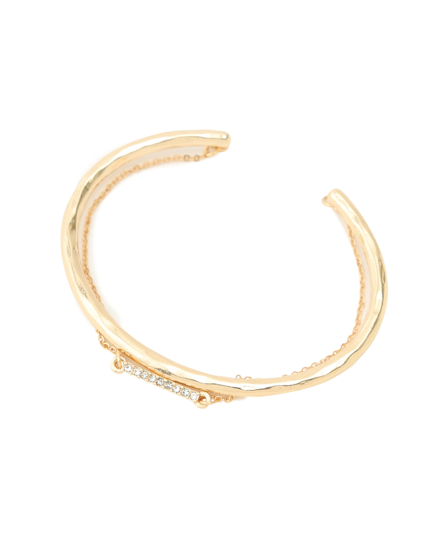 VIS「ダブルラインビジューバングル」|ブレスレット・バングル|