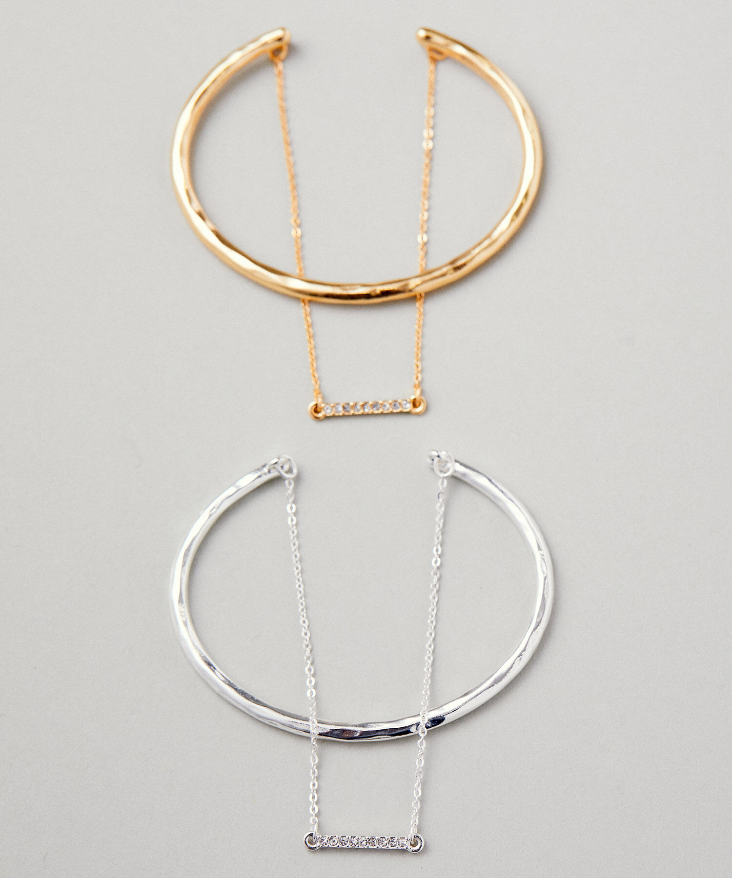 VIS「ダブルラインビジューバングル」|ブレスレット・バングル|