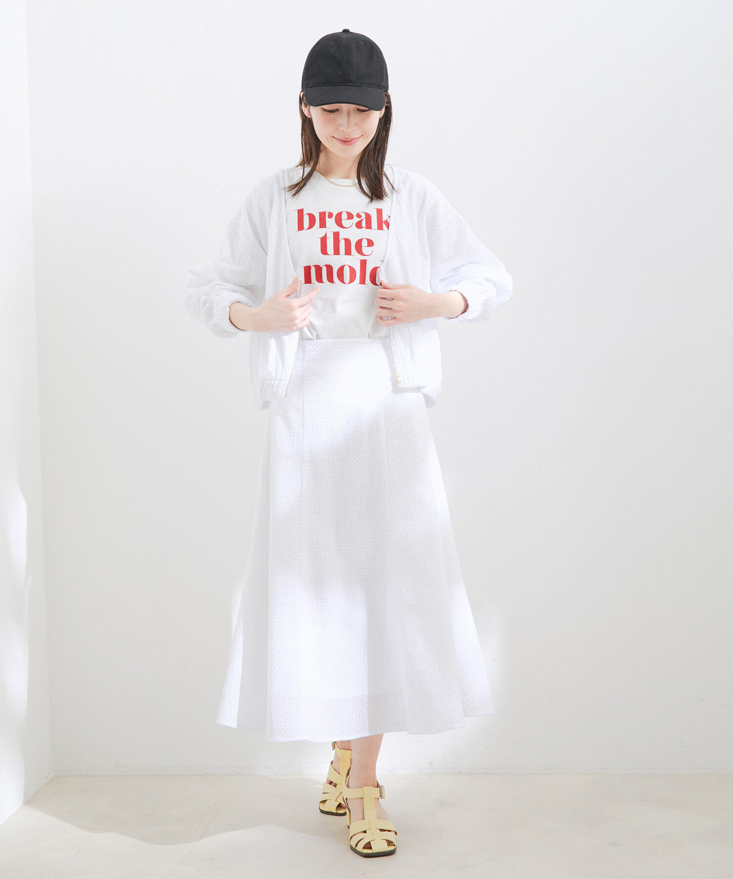 VIS「【セットアップ対応】幾何学レースマーメイドスカート」|スカート|