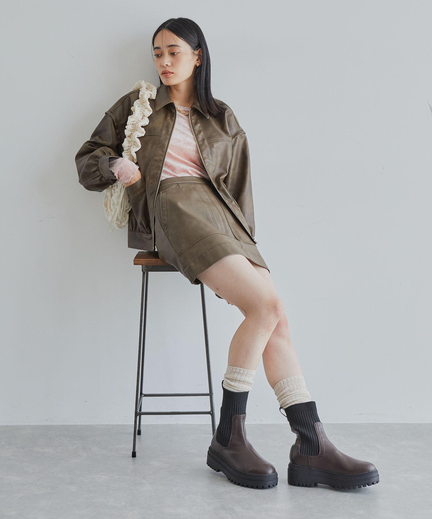 Juze「タンクソールサイドニットブーツ」|その他|