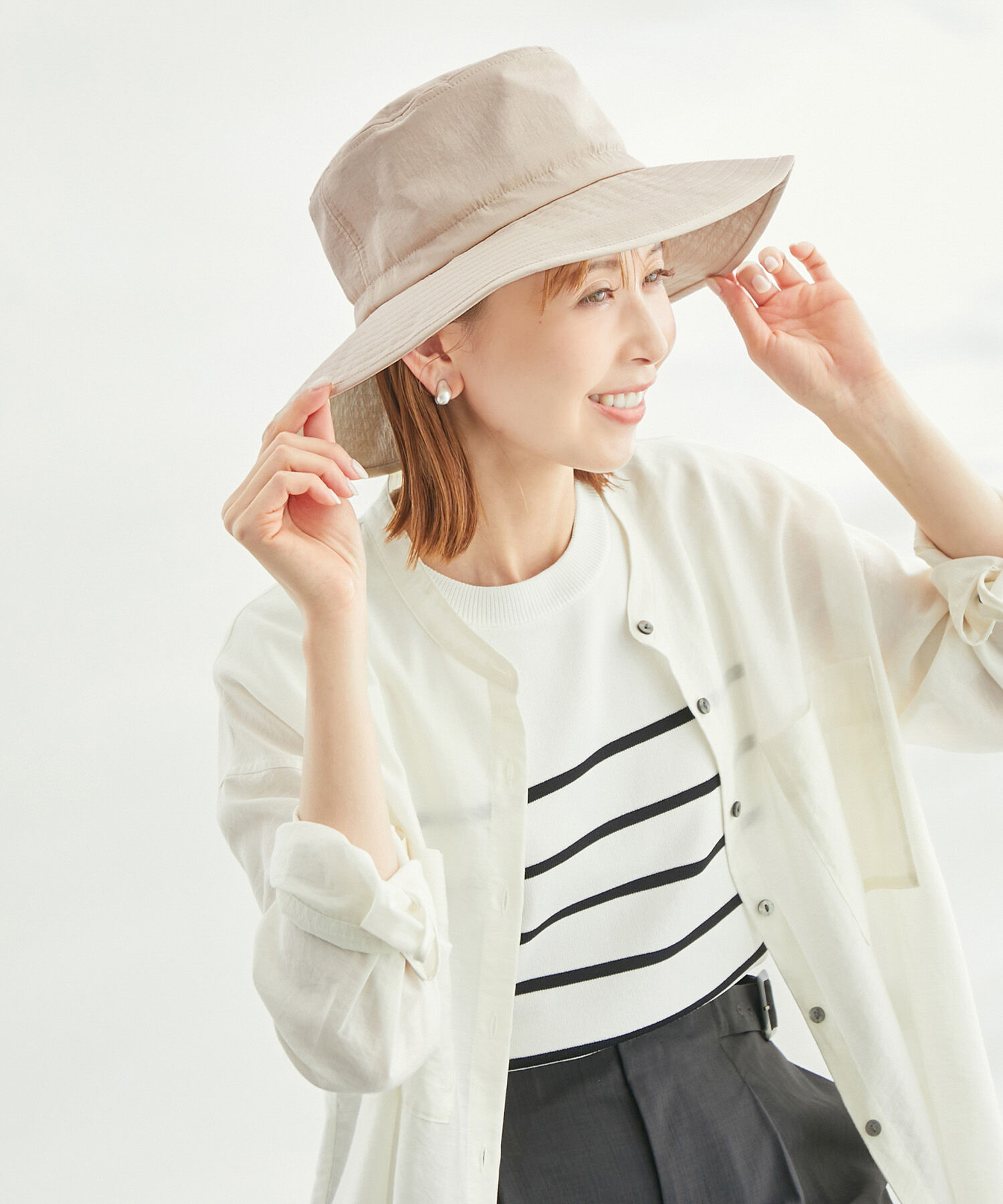 ROPE PICNIC PASSAGE「【コカゲル】UVカット/ナイロンツバ広ハット」|ハット|