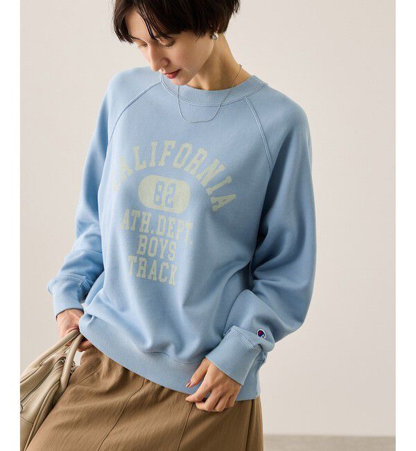 Rope&rsquo;Picnic「【Champion/チャンピオン別注】アソートロゴスウェットプルオーバー/リンクコーデ」|スウェット・ジャージ|サックス(48)