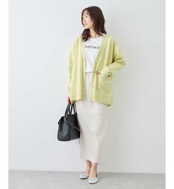 Rope&rsquo;Picnic「Vネックミドル丈フォルムカーディガン」|カーディガン|